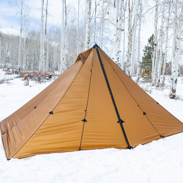 Redcliff brown winter camping