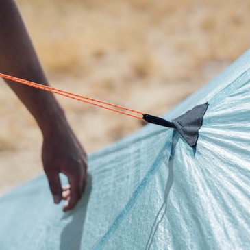 Reinforced tent guy outs