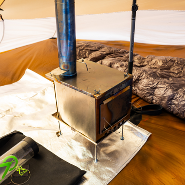 Hot tent camping with stove